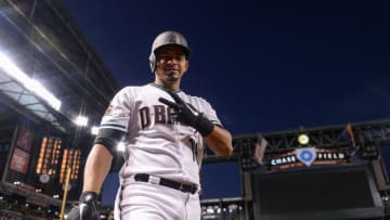 PHOENIX, AZ - SEPTEMBER 21: Eduardo Escobar #14 of the Arizona Diamondbacks poses for the camera during the first inning of the MLB game against the Colorado Rockies at Chase Field on September 21, 2018 in Phoenix, Arizona. (Photo by Jennifer Stewart/Getty Images)