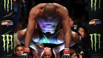 LAS VEGAS, NEVADA - JULY 06: Jon Jones of the United States looks on as he enters the octagon prior to his UFC Light Heavyweight Title bout against Thiago Santos of Brazil at T-Mobile Arena on July 06, 2019 in Las Vegas, Nevada. (Photo by Sean M. Haffey/Getty Images)