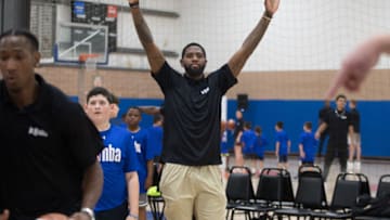 Whippany, NJ - AUGUST 15: Royce O'Neale #23 of the Utah Jazz during the 2018 Jr. NBA Rookie Clinic on August 15, 2018 at Hoop Heaven in Whippany, New Jersey. NOTE TO USER: User expressly acknowledges and agrees that, by downloading and/or using this photograph, user is consenting to the terms and conditions of the Getty Images License Agreement. Mandatory Copyright Notice: Copyright 2018 NBAE (Photo by Michael LeBrecht /NBAE via Getty Images)