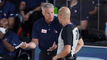 Philadelphia 76ers, Brett Brown (Photo by Ashley Landis-Pool/Getty Images)