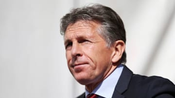 SOUTHAMPTON, ENGLAND - MAY 21: Claude Puel, Manager of Southampton looks on prior to the Premier League match between Southampton and Stoke City at St Mary's Stadium on May 21, 2017 in Southampton, England. (Photo by Steve Bardens/Getty Images)