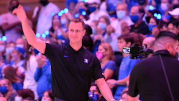 Duke basketball head coach Jon Scheyer (Rob Kinnan-USA TODAY Sports)