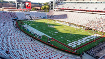Oct 3, 2020; Athens, Georgia, USA; A general view of the stadium prior to the game between the Georgia Bulldogs and the Auburn Tigers at Sanford Stadium. Mandatory Credit: Dale Zanine-USA TODAY Sports