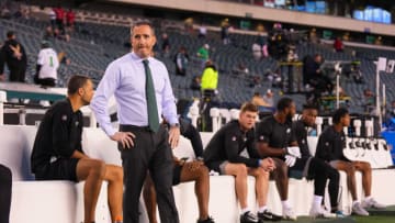 Philadelphia Eagles General Manager Howie Roseman looks on from the bench prior to the game between the Philadelphia Eagles and the Dallas Cowboys at Lincoln Financial Field on October 16, 2022 in Philadelphia, Pennsylvania. (Photo by Mitchell Leff/Getty Images)