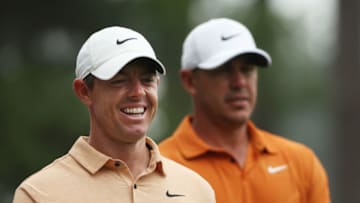Rory McIlroy and Brooks Koepka, 2023 Masters Tournament,(Photo by Patrick Smith/Getty Images)
