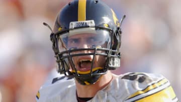 Iowa quarterback Drew Tate calls a play against Florida in the 2006 Outback Bowl January 2 in Tampa. Florida defeated Iowa 31 - 24. (Photo by A. Messerschmidt/Getty Images)