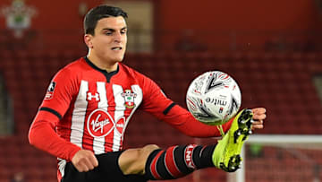 Southampton's Morrocan-born Norwegian midfielder Mohamed Elyounoussi controls the ball during the English FA Cup third round replay football match between Southampton and Derby County at St Mary's Stadium in Southampton, southern England on January 16, 2019. (Photo by Glyn KIRK / AFP) / RESTRICTED TO EDITORIAL USE. No use with unauthorized audio, video, data, fixture lists, club/league logos or 'live' services. Online in-match use limited to 120 images. An additional 40 images may be used in extra time. No video emulation. Social media in-match use limited to 120 images. An additional 40 images may be used in extra time. No use in betting publications, games or single club/league/player publications. / (Photo by GLYN KIRK/AFP via Getty Images)