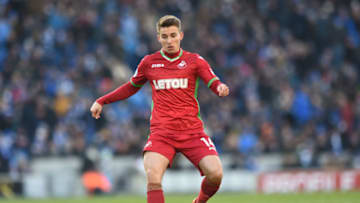 BRIGHTON, ENGLAND - FEBRUARY 24: Tom Carroll of Swansea City in action during the Premier League match between Brighton and Hove Albion and Swansea City at Amex Stadium on February 24, 2018 in Brighton, England. (Photo by Getty Images/Getty Images)