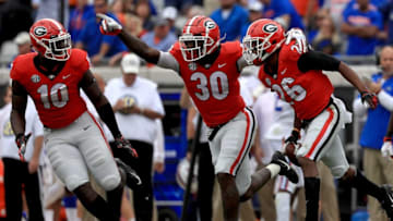 JACKSONVILLE, FL - OCTOBER 27: Tyrique McGhee #26 of the Georgia Bulldogs (Photo by Mike Ehrmann/Getty Images)