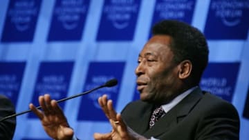 DAVOS/SWITZERLAND, 26JAN06 - Edson Arantes do Nascimento (Pele), World Cup Soccer Champion and Director, Empresas Pele, Brazil captured during the session 'Can a Ball Change the World: The Role of Sports in Development' at the Annual Meeting 2006 of the World Economic Forum in Davos, Switzerland, January 26, 2006.Copyright by World Economic Forum swiss-image.ch/Photo by E.T. Studhalter+++No resale, no archive+++