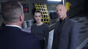 MARVEL'S AGENTS OF S.H.I.E.L.D. - "As I Have Always Been" - A time storm ravages the Zephyr, propelling it toward destruction while simultaneously forcing Daisy and Coulson to relive their failed attempts to save the team over and over, until they find a solution or are swallowed by the storm. Making it to their next destination will take trust, courage and sacrifice from everyone on board, but it will all come down to having enough time on "Marvel's Agents of S.H.I.E.L.D.," airing WEDNESDAY, JULY 22 (10:00-11:00 p.m. EDT), on ABC. - (ABC/Mitch Haaseth)ELIZABETH HENSTRIDGE, JOEL STOFFER