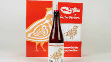 Dogfish Head Fermentation Engastration Limited edition beer, photo provided by Dogfish