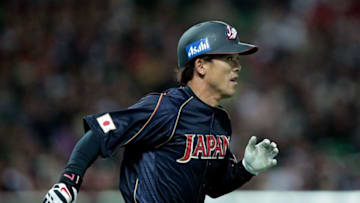 FUKUOKA, JAPAN - MARCH 02: Kazuo Matsui of Japan in action during the World Baseball Classic First Round Group A game between Brazil and Japan at Fukuoka Yahoo! Japan Dome on March 2, 2013 in Fukuoka, Japan. (Photo by Adam Pretty/Getty Images)
