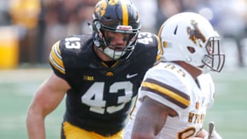 IOWA CITY, IOWA- SEPTEMBER 2: Linebacker Josey Jewell