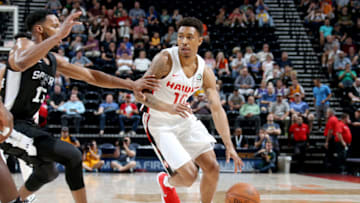 Jaylen Adams #10 of the Atlanta Hawks (Photo by Melissa Majchrzak/NBAE via Getty Images)