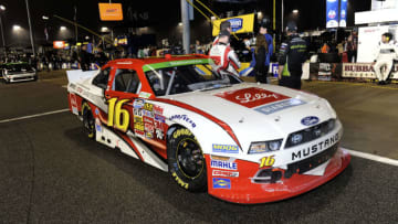 April 25, 2014: Ryan Reeds (16) car sits on pit road during pre-race activities for the NASCAR Nationwide Series ToyotaCare 250 Kevin Harvick wins, Chase Elliott finishes second and Kyle Busch finished third. at Richmond International Raceway in Richmond, VA. (Photo by David Yeazell/Icon SMI/Corbis via Getty Images)