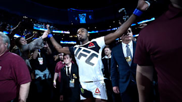 ANAHEIM, CA - JULY 29: Jon Jones enters the arena prior to facing Daniel Cormier in their UFC light heavyweight championship bout during the UFC 214 event inside the Honda Center on July 29, 2017 in Anaheim, California. (Photo by Jeff Bottari/Zuffa LLC/Zuffa LLC via Getty Images)