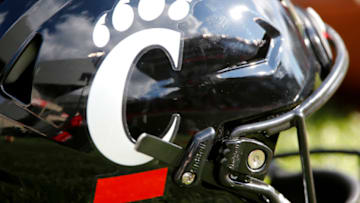 Cincinnati Bearcats helmet during game against South Florida Bulls at Nippert Stadium.