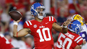OXFORD, MS - OCTOBER 21: Jordan Ta'amu