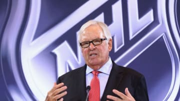 LAS VEGAS, NV - JUNE 22: New Las Vegas NHL franchise owner Bill Foley addresses the media during the Board Of Governors Press Conference prior to the 2016 NHL Awards at Encore Las Vegas on June 22, 2016 in Las Vegas, Nevada. The NHL's board of governors approved expanding to Las Vegas, making the franchise the 31st team in the league. The team will start play during the 2017-18 season and play at the newly built T-Mobile Arena. (Photo by Bruce Bennett/Getty Images)