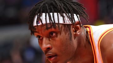 LOS ANGELES, CA - APRIL 1: Myles Turner #33 of the Indiana Pacers looks on during the game against the LA Clippers on April 1, 2018 at STAPLES Center in Los Angeles, California. NOTE TO USER: User expressly acknowledges and agrees that, by downloading and/or using this Photograph, user is consenting to the terms and conditions of the Getty Images License Agreement. Mandatory Copyright Notice: Copyright 2018 NBAE (Photo by Andrew D. Bernstein/NBAE via Getty Images)
