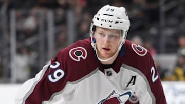 LAS VEGAS, NV - SEPTEMBER 28: Nathan MacKinnon