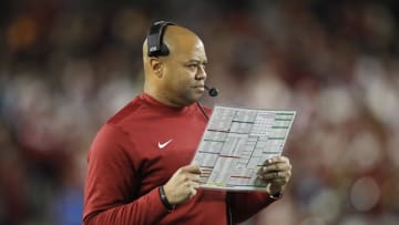 Dec 5, 2015; Santa Clara, CA, USA; Stanford Cardinal head coach David Shaw stands on the field during a timeout against the Southern California Trojans in the fourth quarter of the Pac-12 Conference football championship game at Levi