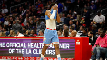 LOS ANGELES, CA - JANUARY 27: Sacramento Kings guard Buddy Hield (24) reacts after losing to the Los Angeles Clippers 122-108 on January 27, 2019, at Staples Center in Los Angeles, CA. (Photo by Adam Davis/Icon Sportswire via Getty Images)