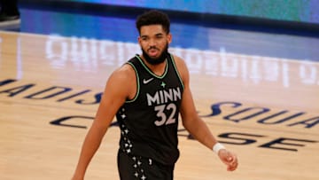 Karl-Anthony Towns of the Minnesota Timberwolves. (Photo by Sarah Stier/Getty Images)