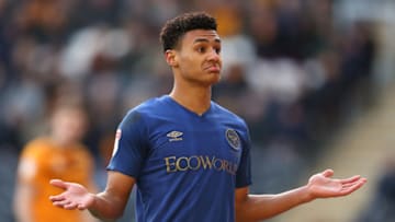 HULL, ENGLAND - FEBRUARY 01: Ollie Watkins of Brentford FC celebrates scoring during the Sky Bet Championship match between Hull City and Brentford at KCOM Stadium on February 01, 2020 in Hull, England. (Photo by Ashley Allen/Getty Images)