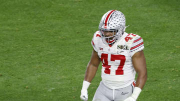 Justin Hilliard #47 of the Ohio State Buckeyes (Photo by Michael Reaves/Getty Images)