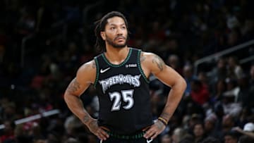 WASHINGTON, DC -  MARCH 3: Derrick Rose #25 of the Minnesota Timberwolves. Copyright 2019 NBAE (Photo by Stephen Gosling/NBAE via Getty Images)