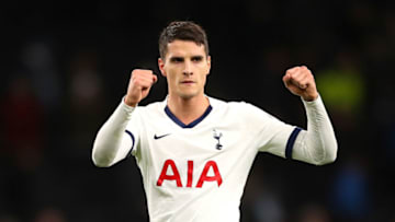 LONDON, ENGLAND - FEBRUARY 02: Erik Lamela of Tottenham Hotspur celebrates following his sides victory after the Premier League match between Tottenham Hotspur and Manchester City at Tottenham Hotspur Stadium on February 02, 2020 in London, United Kingdom. (Photo by Catherine Ivill/Getty Images)