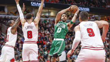 The Boston Celtics and Chicago Bulls battle for the fourth and final time during the 2022-23 season on Monday, January 9 Mandatory Credit: Kamil Krzaczynski-USA TODAY Sports
