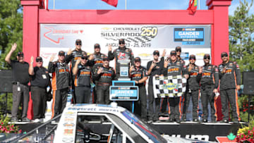 BOWMANVILLE, ON - AUGUST 25: Brett Moffitt, NASCAR Truck Series driver of the #24 CMR Construction & Roofing GMS Racing Chevrolet (Photo by Claus Andersen/Getty Images)