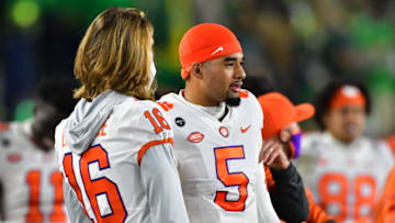 Clemson quarterback D.J Uiagalelei. (Matt Cashore-Pool/Getty Images)