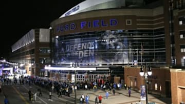Dec 3, 2015; Detroit, MI, USA; A general view outside Ford Field before the game between the Detroit Lions and the Green Bay Packers. Mandatory Credit: Raj Mehta-USA TODAY Sports