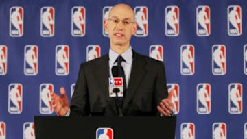p Apr 29, 2014; New York, NY, USA; NBA commissioner Adam Silver addresses the media regarding the investigation involving Los Angeles Clippers owner Donald Sterling (not pictured) at New York Hilton Midtown. Mandatory Credit: Andy Marlin-USA TODAY Sports