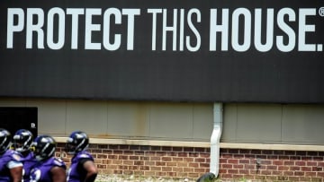 May 28, 2015; Baltimore, MD, USA; Baltimore Ravens players wait for instructions during training camp at the Under Armour Performance Center. Mandatory Credit: Evan Habeeb-USA TODAY Sports