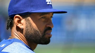 LOS ANGELES, CA - APRIL 22: Matt Kemp #27 of the Los Angeles Dodgers takes batting practice before playing the Washington Nationals at Dodger Stadium on April 22, 2018 in Los Angeles, California. (Photo by John McCoy/Getty Images) *** Local Caption *** Matt Kemp