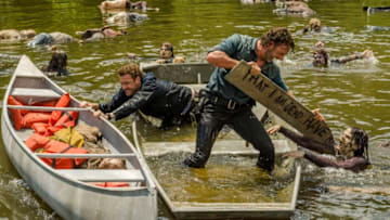 Andrew Lincoln as Rick Grimes, Ross Marquand as Aaron - The Walking Dead _ Season 7, Episode 8 - Photo Credit: Gene Page/AMC