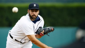 Jun 6, 2016; Detroit, MI, USA; Detroit Tigers starting pitcher Michael Fulmer (32) warms up before the first inning against the Toronto Blue Jays at Comerica Park. Mandatory Credit: Rick Osentoski-USA TODAY Sports