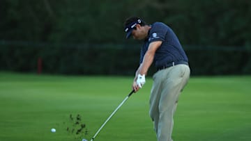 PLAYA DEL CARMEN, MEXICO - DECEMBER 04: Beau Hossler of the United States plays a shot from the 16th hole during the second round of the Mayakoba Golf Classic at El Camaleón Golf Club on December 04, 2020 in Playa del Carmen, Mexico. (Photo by Hector Vivas/Getty Images)