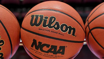 LAS VEGAS, NV - MARCH 06: Basketballs are shown in a ball rack before a semifinal game of the West Coast Conference Basketball Tournament between the Santa Clara Broncos and the Gonzaga Bulldogs at the Orleans Arena on March 6, 2017 in Las Vegas, Nevada. Gonzaga won 77-68. (Photo by Ethan Miller/Getty Images)