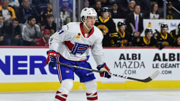 LAVAL, QC - OCTOBER 16: Ryan Poehling #41 of the Laval Rocket skates against the Providence Bruins at Place Bell on October 16, 2019 in Laval, Canada. The Laval Rocket defeated the Providence Bruins 5-4 in a shoot-out. (Photo by Minas Panagiotakis/Getty Images)