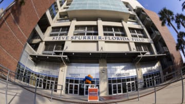 GAINESVILLE, FLORIDA - DECEMBER 05: A sign welcoming Head Coach Billy Napier of the Florida Gators is seen outside of Ben Hill Griffin Stadium on December 05, 2021 in Gainesville, Florida. (Photo by James Gilbert/Getty Images)