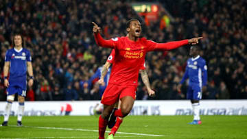 LIVERPOOL, ENGLAND - JANUARY 31: Georginio Wijnaldum of Liverpool celebrates scoring his side's first goal to make it 1-1 during the Premier League match between Liverpool and Chelsea at Anfield on January 31, 2017 in Liverpool, England. (Photo by Clive Mason/Getty Images)