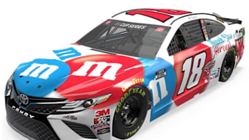 Kyle Busch's "Thank you Heroes" M&M's NASCAR paint scheme debuting May 17, 2020 at Darlington Raceway (photo courtesy of M&M's)