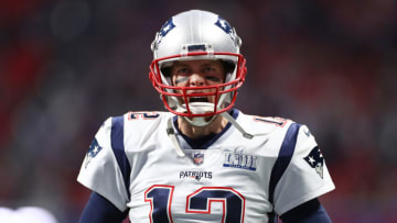 ATLANTA, GEORGIA - FEBRUARY 03: Tom Brady #12 of the New England Patriots. (Photo by Maddie Meyer/Getty Images)