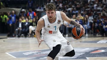 BELGRADE, SERBIA - MAY 20: Luka Doncic of Real Madrid in action during the Turkish Airlines Euroleague Final Four Belgrade 2018 Final match between Real Madrid and Fenerbahce Istanbul Dogus at Stark Arena on May 20, 2018 in Belgrade, Serbia. (Photo by Srdjan Stevanovic/Getty Images)